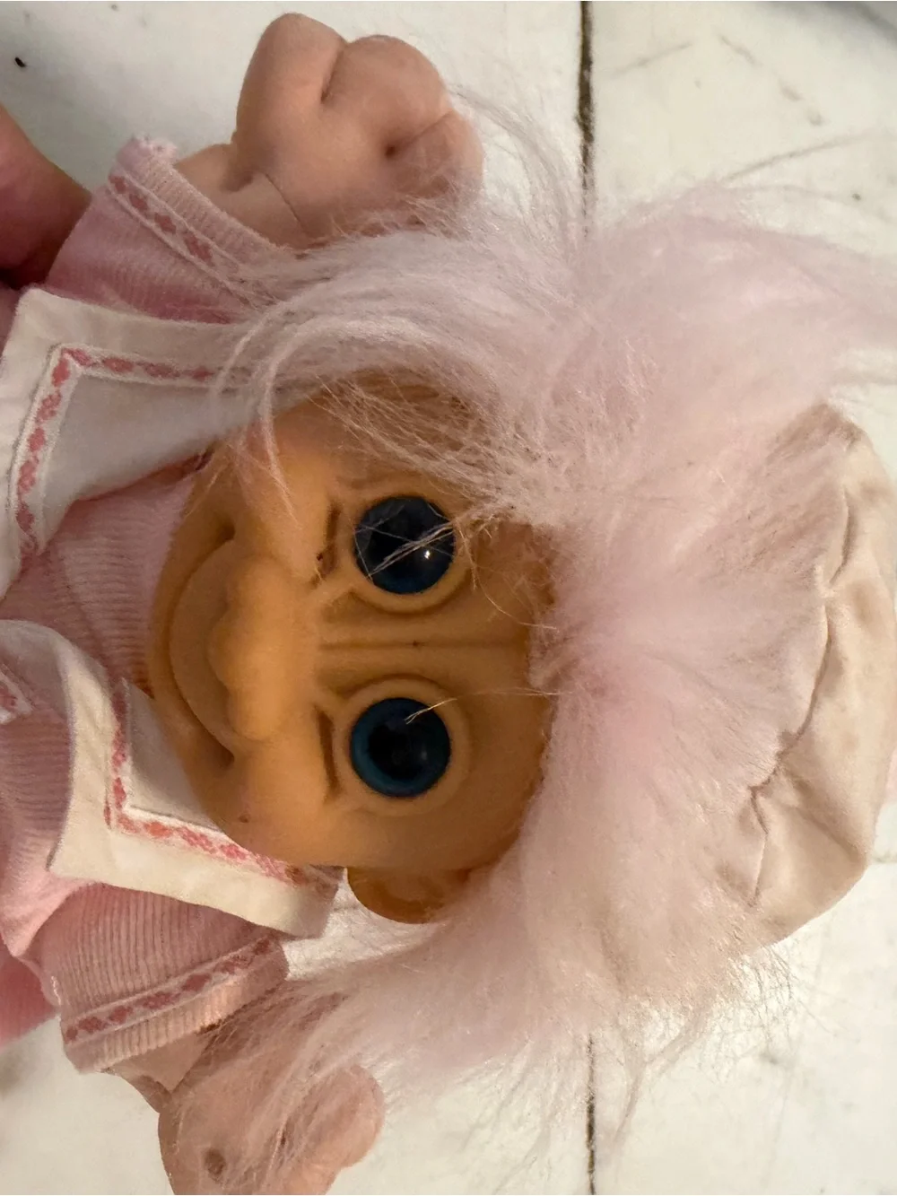 Russ Pink Troll Doll Plush with Blue Eyes
